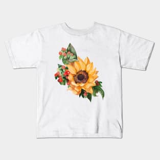 Sunflower and Berries Kids T-Shirt